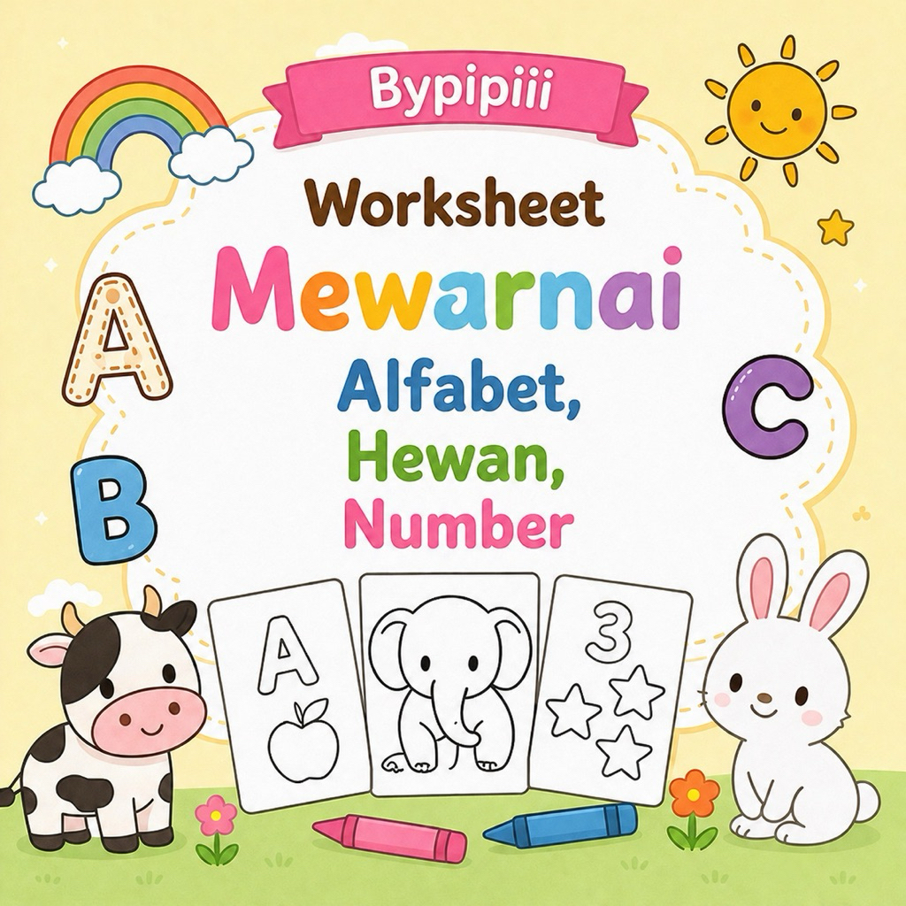 Paket Lembar Worksheet anak Untuk Anak PAUD TK SD | WORKSHEET PRINT BUKAN PDF
