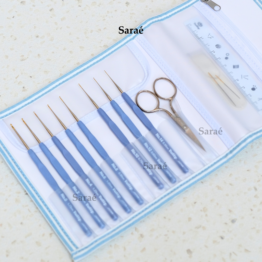 Tulip Etimo Steel Crochet Hook Set (Premium Gold) - Hakpen/Jarum Rajut