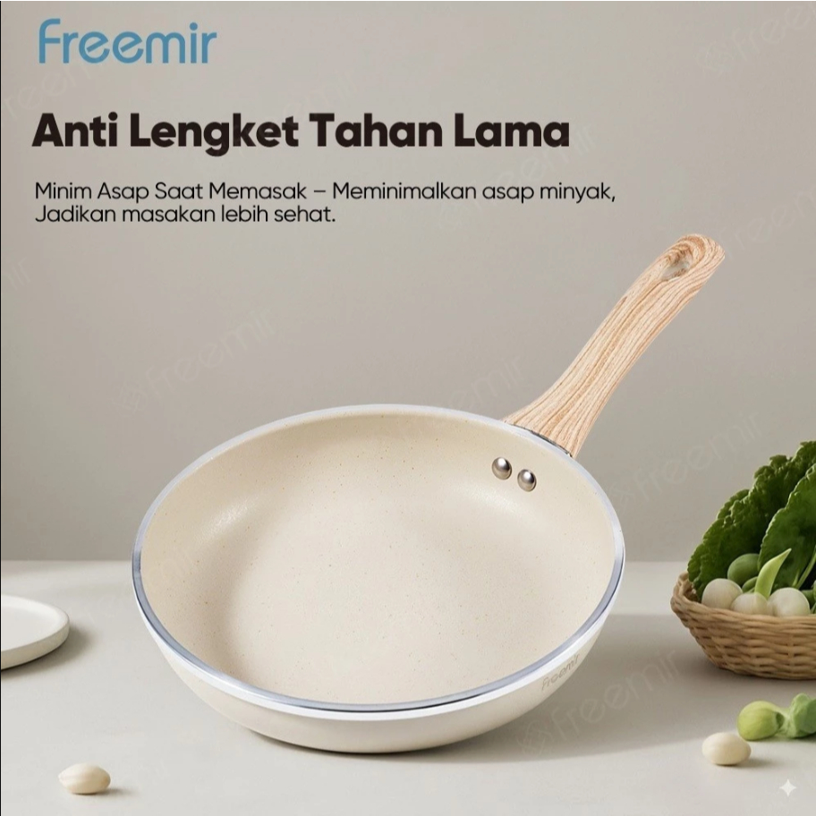 [OFFICIAL] freemir Frypan Granite  Series wajan penggorengan anti lengket 24cm wajan anti lengket