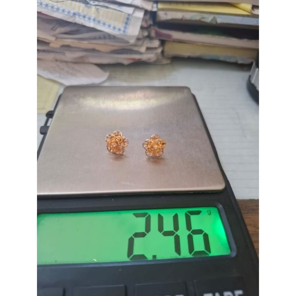 anting bunga - emas 22k - kadar 700 - harga murah