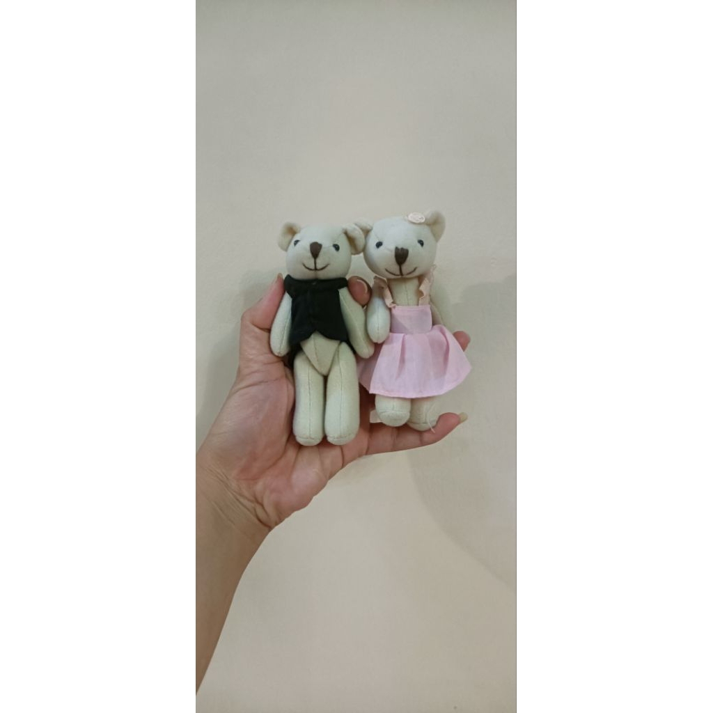 Sepasang Boneka Kecil Teddy Bear Putar Couple