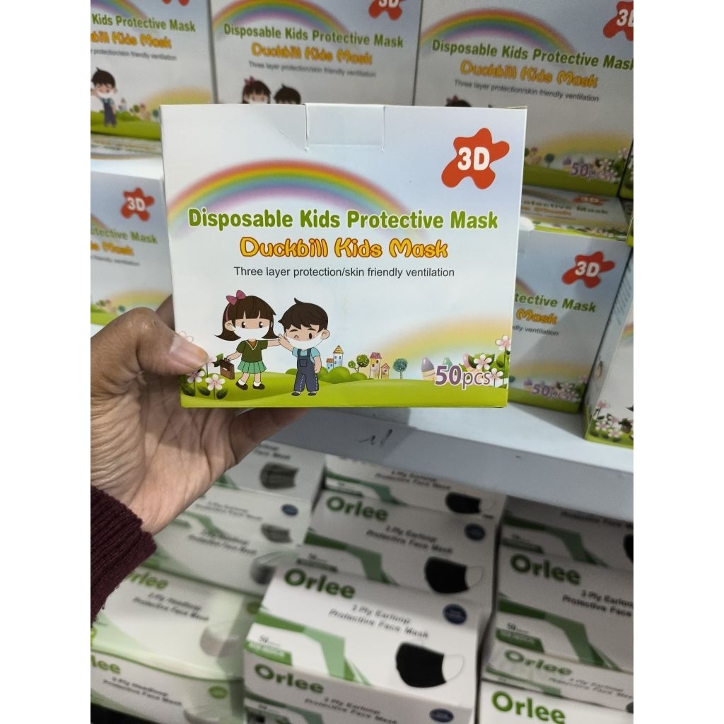 50 Masker Anak Duckbill Y&B 3 Ply - Lembut, Nyaman, Desain Lucu