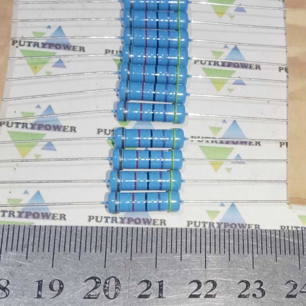 metal film 47K  2W 1% resistor 47k  2 watt  47 kilo ohm 2 w 2watt 1 persen 47 k 2w  47000 OHM  BIRU