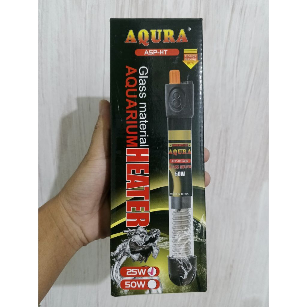 Heater Aquarium 25 watt Aqura ASP-HT Kaca
