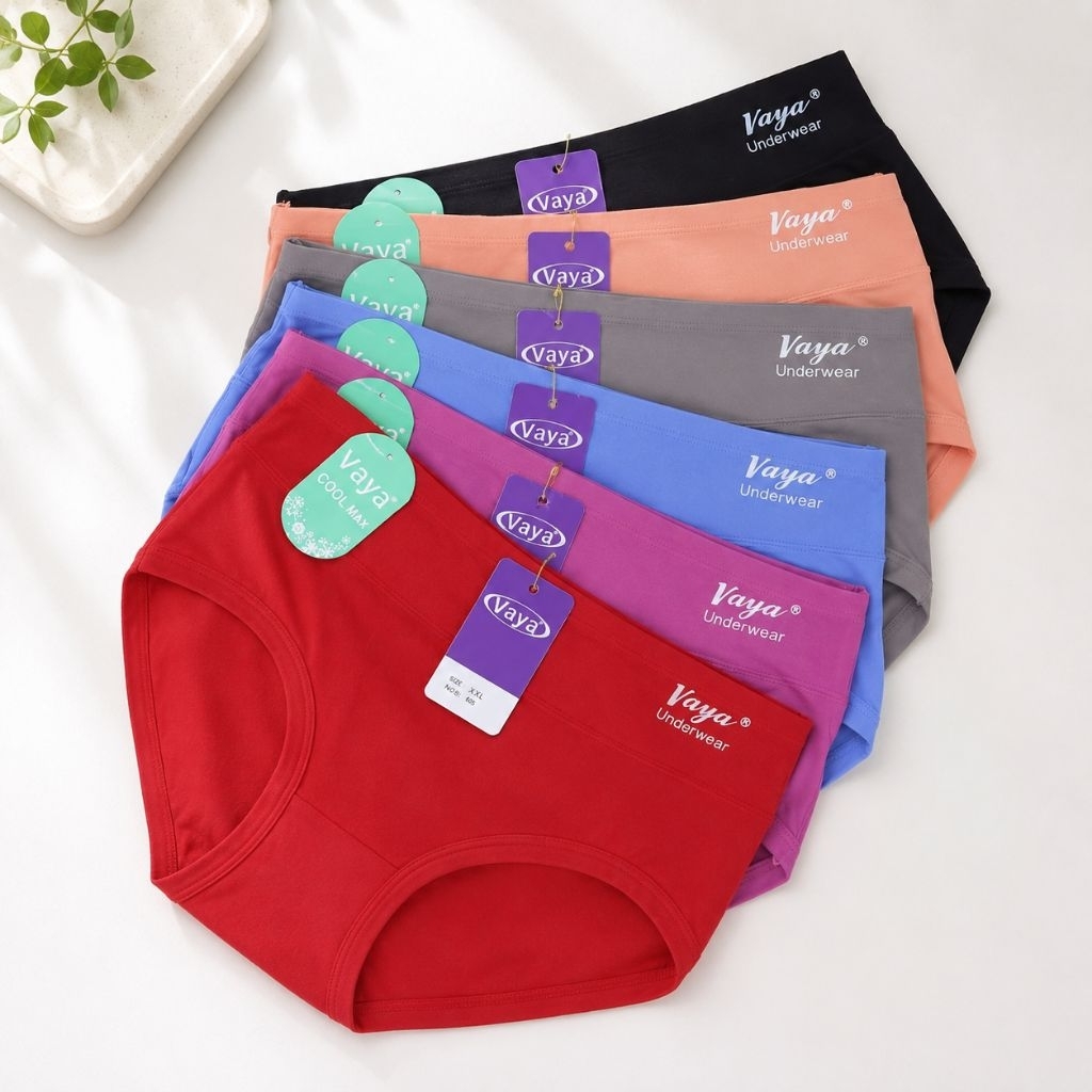6pc vaya - celana dalam wanita vaya 232 super soft cutting midi/ CD vaya 232 / CD wanita dewasa vaya