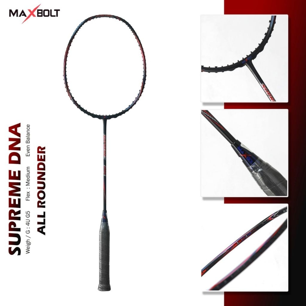 Raket Badminton  Maxbolt SUPREME DNA / Raket Bulutangkis Maxbolt Supreme DNA Original