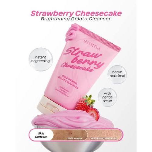 EMINA Strawberry Cheesecake Brightening Gelato Cleanser 100ml