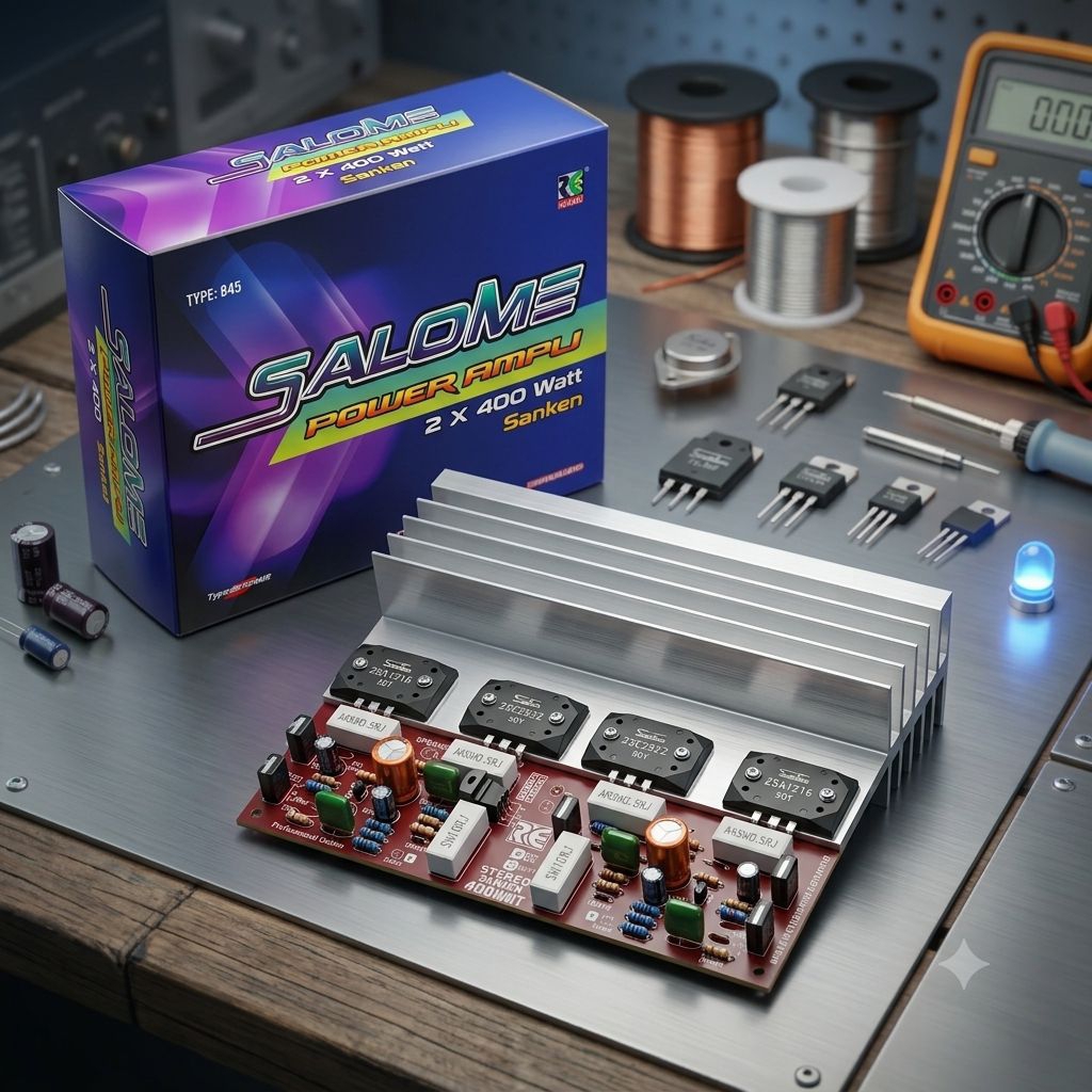 Power sanken stereo - Power amplifier stereo transistor final sanken - Power rakitan - Kit Ranic