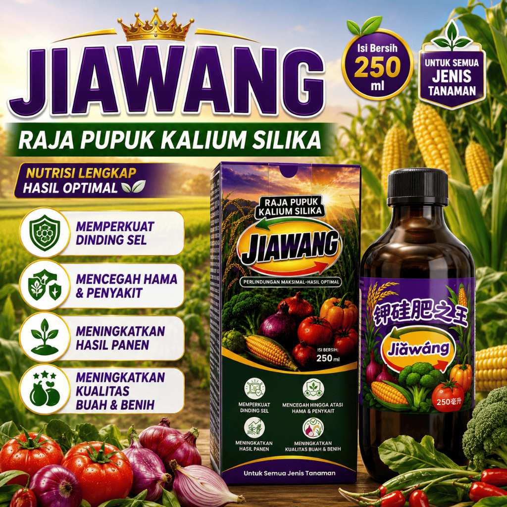 Jiawang Jia Wang Pupuk Cair Kalium Silica Murni Semua Tanaman, Pupuk Kalium Silika