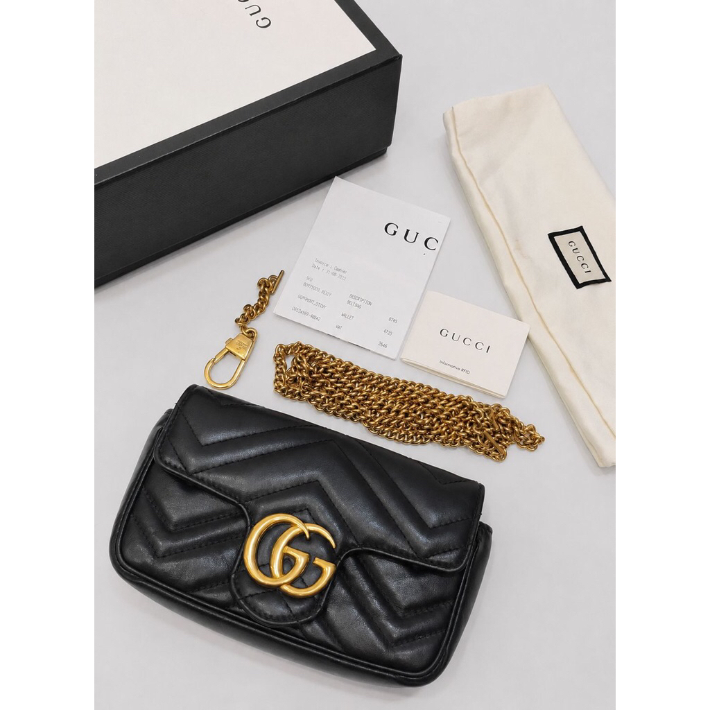 (PRELOVED) Gucci Super Mini Marmont Black 2020