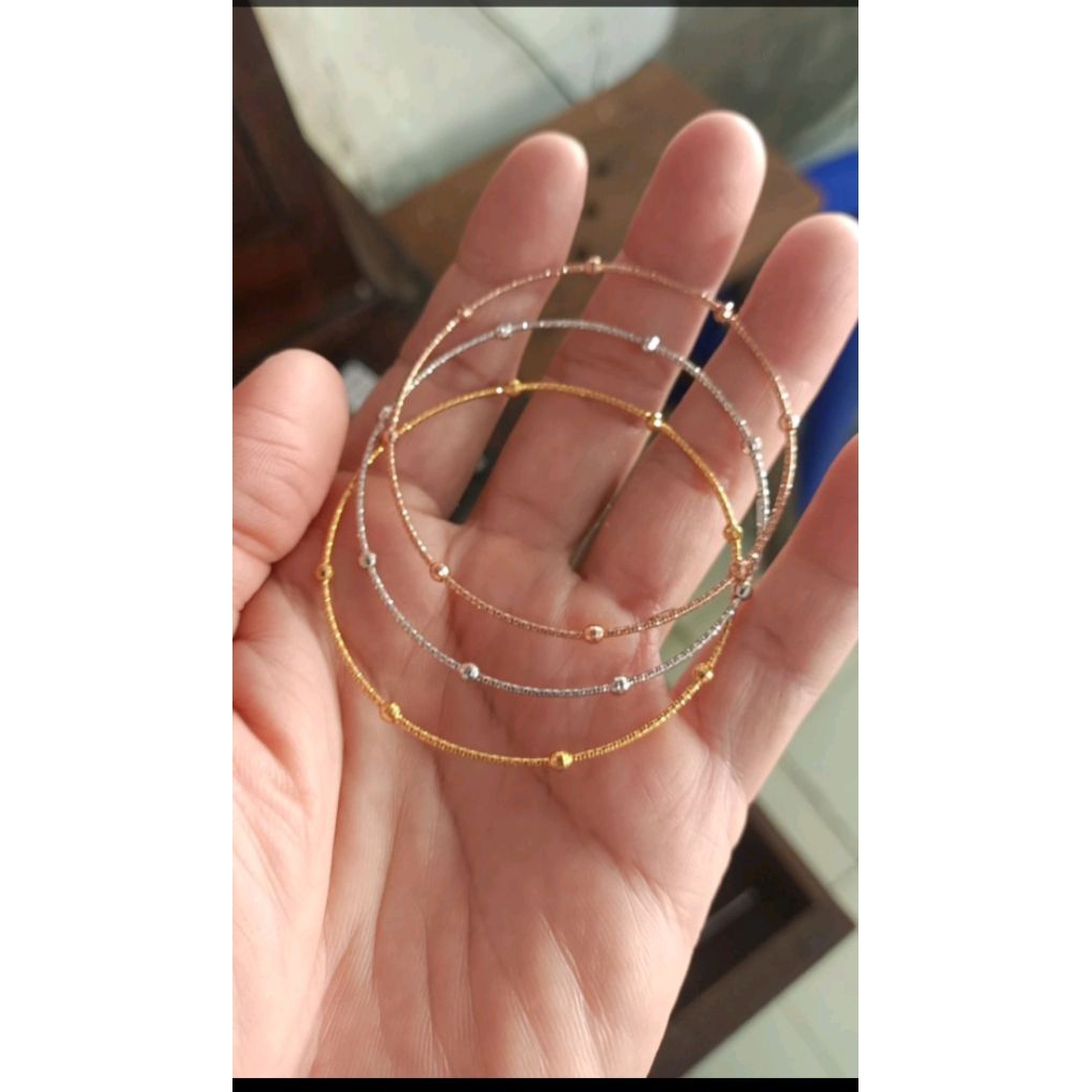 GELANG KERONCONG KUNING KADAR 375-8K PESANAN