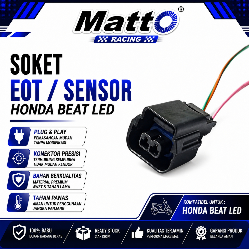 Soket EOT Sensor Honda Beat LED | Socket Sensor EOT Beat LED | Konektor Sensor Honda | Matto Racing