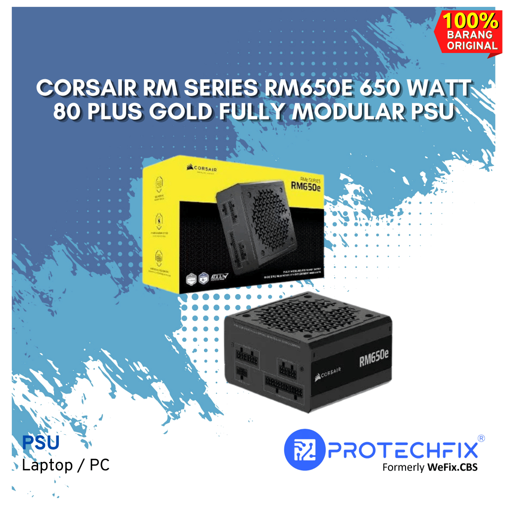 Corsair RM Series RM650E 650 Watt 80 PLUS Gold Fully Modular PSU