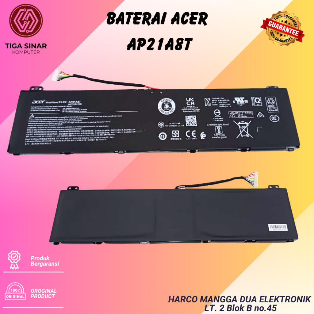 BATERAI ACER AP21A8T Laptop Battery for Acer Predator Helios 300