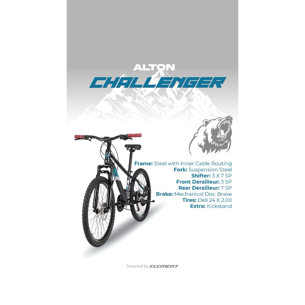 Sepeda Gunung MTB ring 24 Alton Challenger | Sepeda MTB Alton ukuran 24 inch