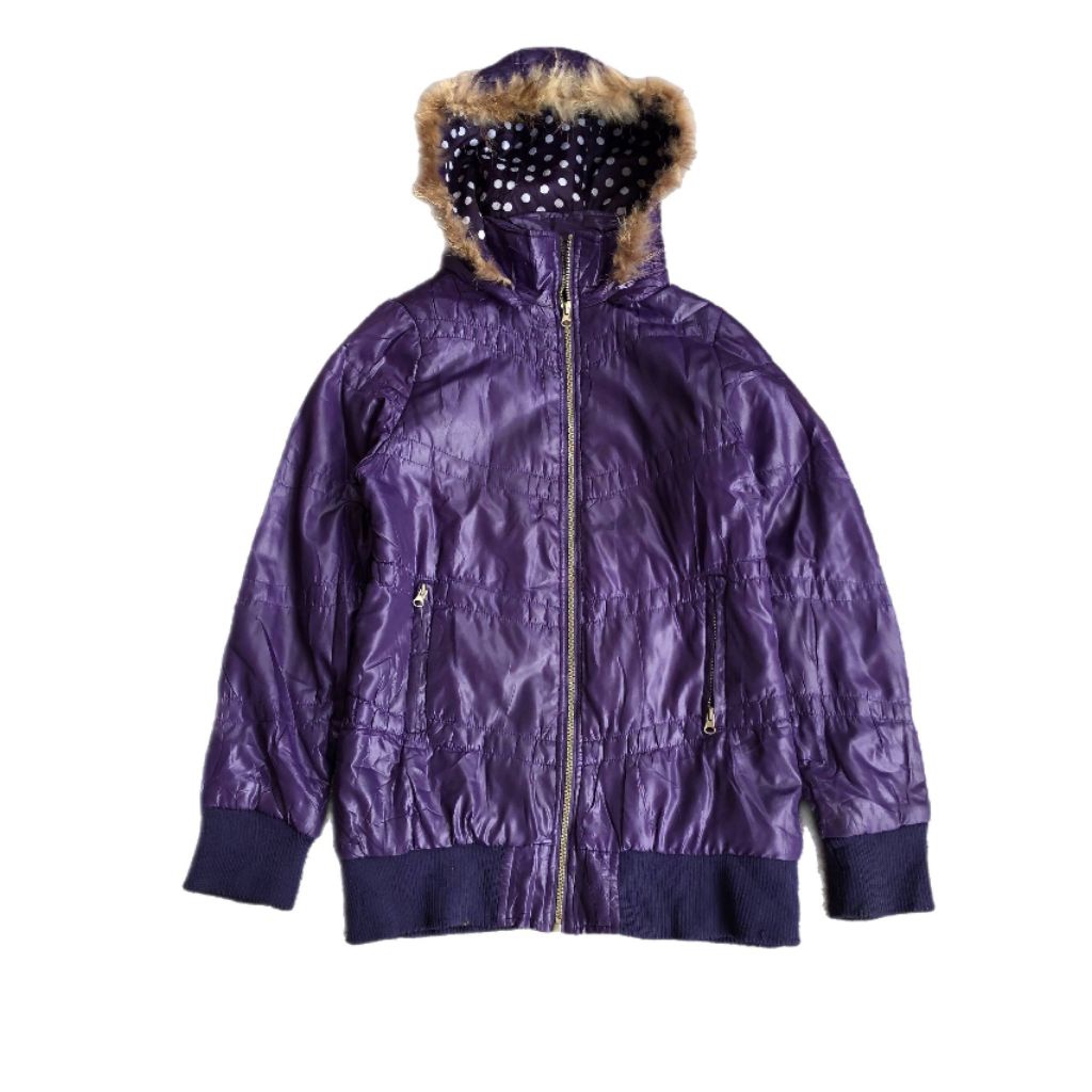 Y2K JAPANSE PUFFER FUR JACKET GRUNGE

