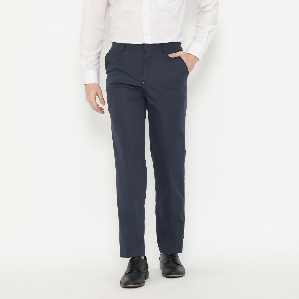 Andre Laurent Celana Panjang Stretch Pria Formal Slimfit Navy 796