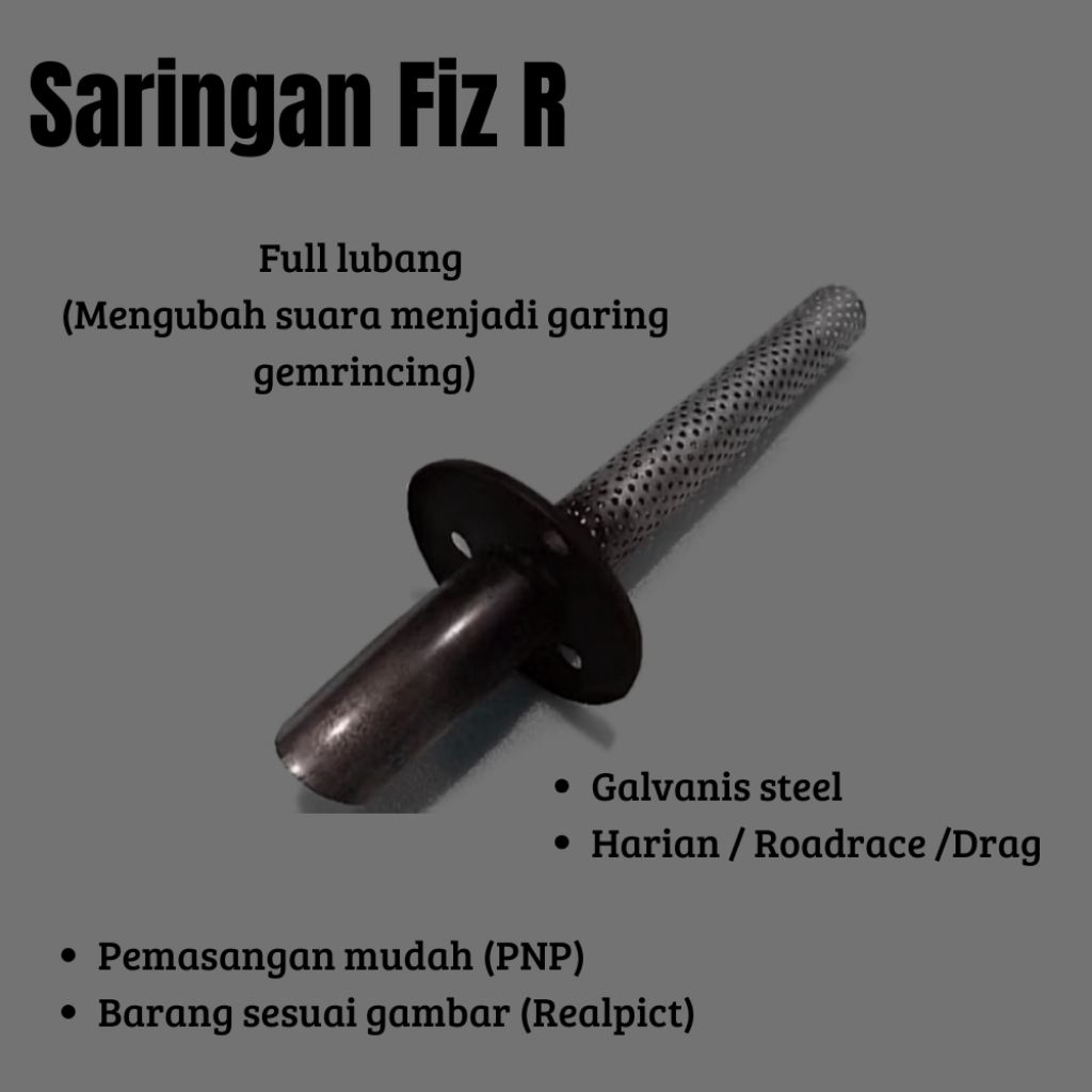 SARINGAN SARANGAN KNALPOT FIZ R ORI SUARA GARING PREPET ROADRACE PEDES