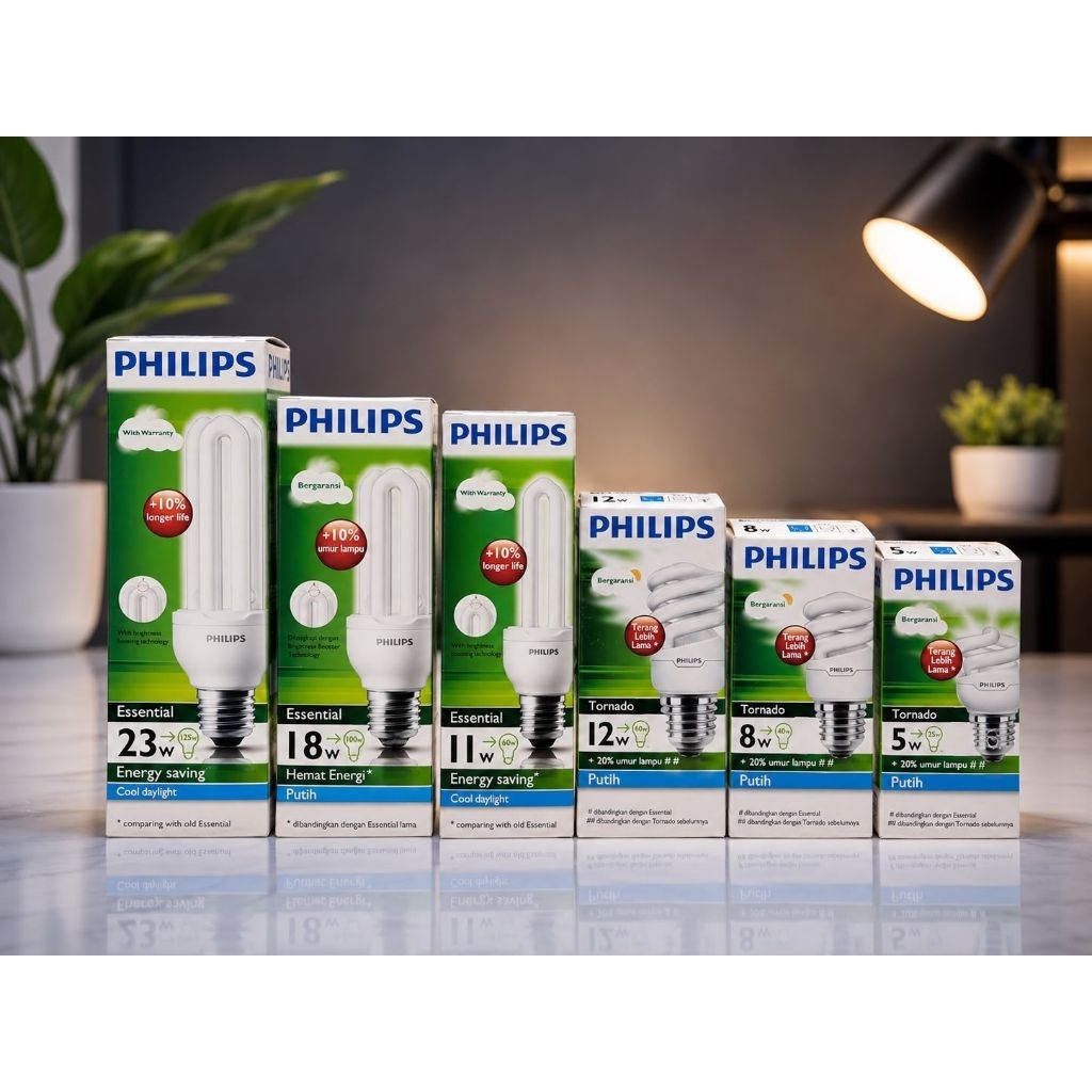 Lampu Philips Tornado 5 - 12 Watt Putih/Cool Daylight