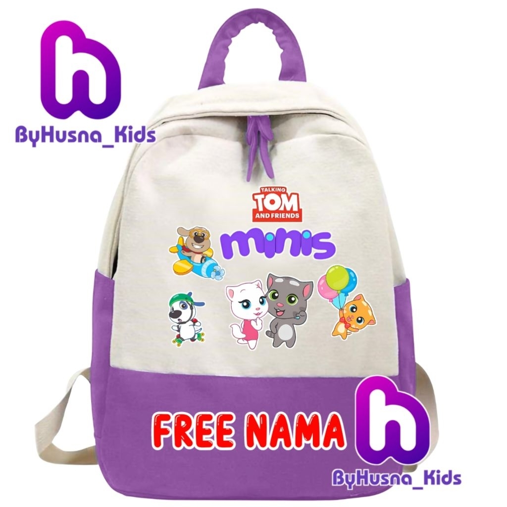 TAS RANSEL ANAK TALKING TOM MINIS TALKING TOM HEROES TALKING TOM AND FRIENDS CUSTOM