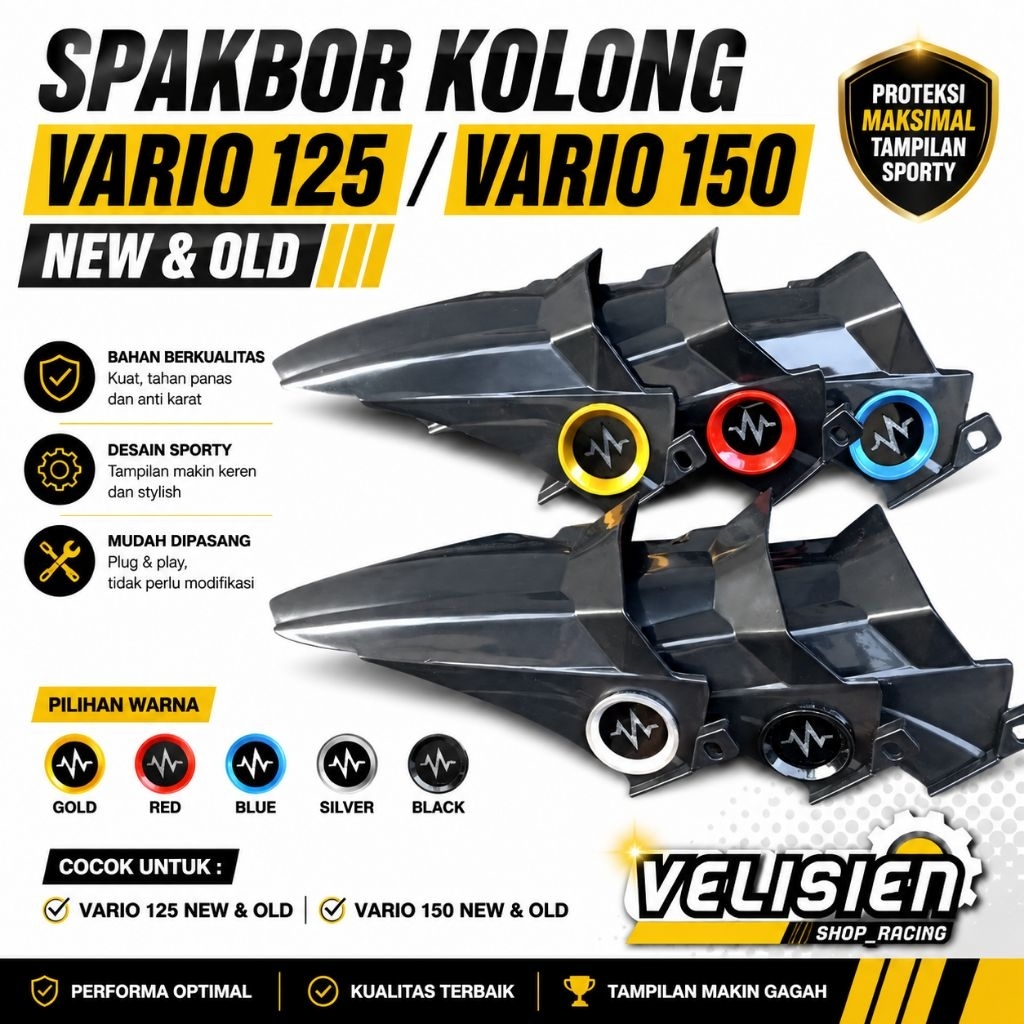 Spakbor Kolong Vario 125 Vario 150 New/Old + Corong Velocity Hugger Vario 110 Vario 125-150 Old/New 