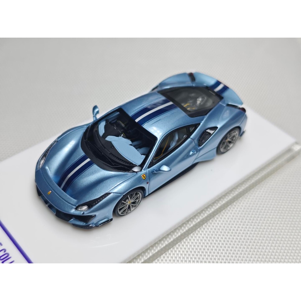 TOC FERRARI 488 PISTA BLUE CALIFORNIA LIMITED EDITION RESIN 1/64 FUELME FERRARI 488 PISTA BLUE CALIF