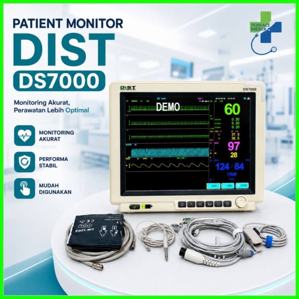 Patient Monitor DIST DS7000 Second Siap Pakai / Bedside Monitor Pasien / Pasien Monitor Bekas