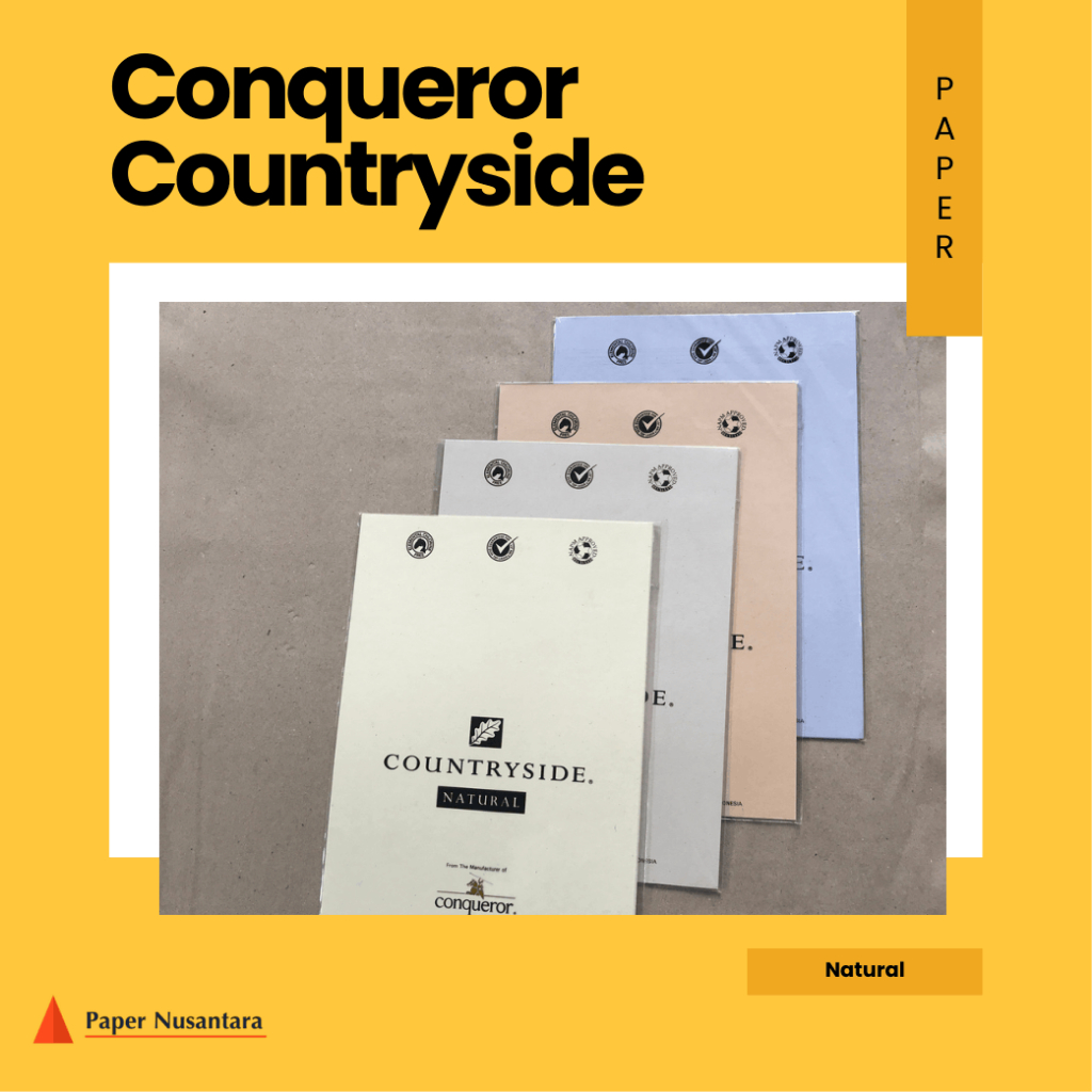[10 Lembar] Kertas Import Conqueror Countryside Natural Ukuran A4 | Kertas Fancy Impor Sertifikat Pi