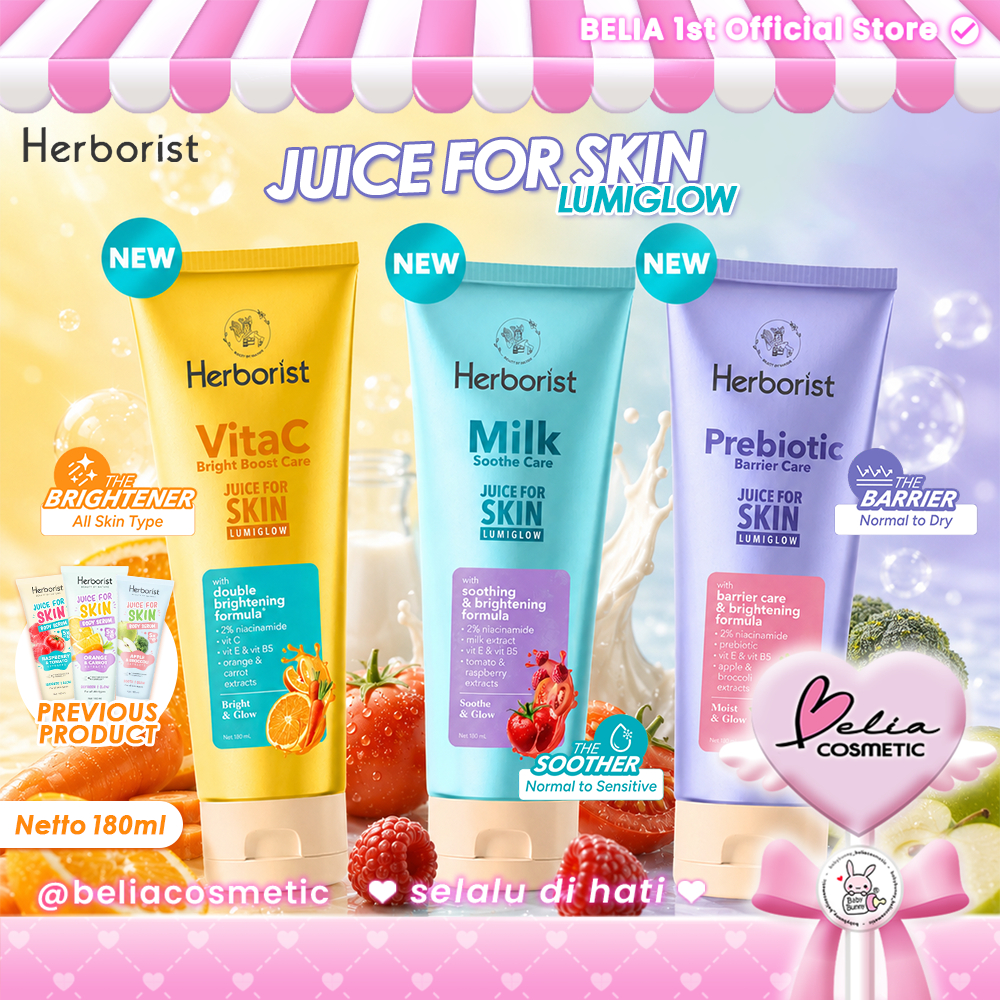[ BELIA ] Herborist Juice For Skin Lumiglow Body Serum 180ml  Series | Vita C Bright Boost | Body Se