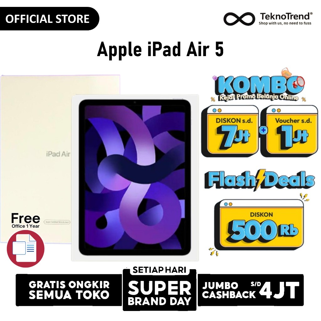 Apple iPad Air 5 10.9" M1 Wifi 256Gb 64Gb