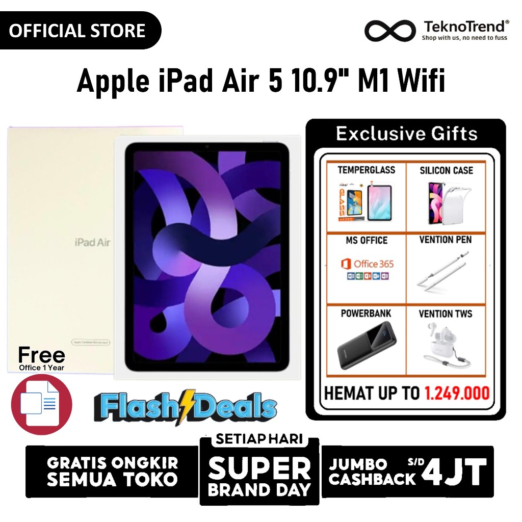 Apple iPad Air 5 10.9" M1 Wifi 256Gb 64Gb - BNIB