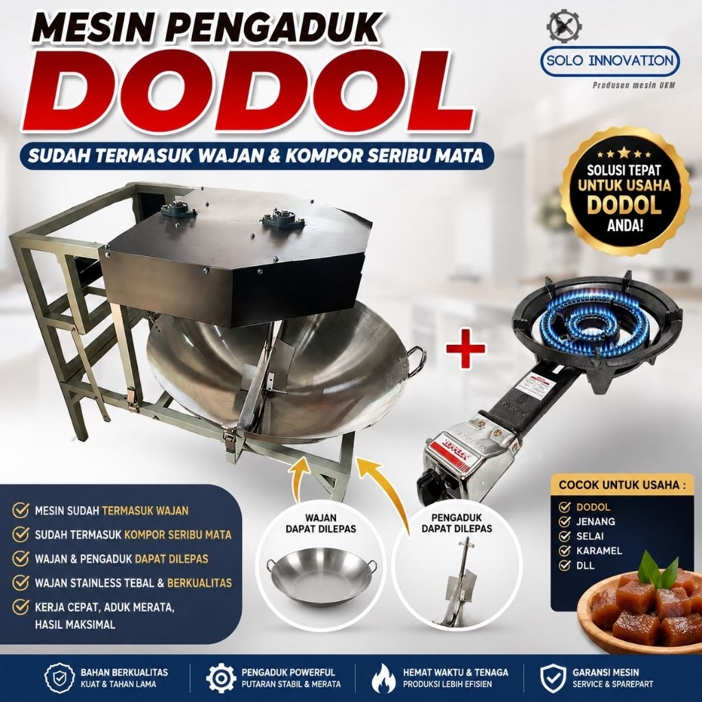 mesin pengaduk selai, dodol. sambal serbaguna