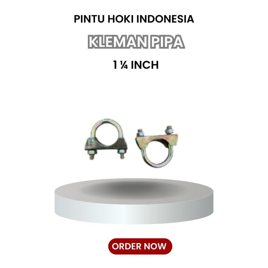 Klem Knalpot Galvanis 1 1/4 inch | Klem U Pipa Besi