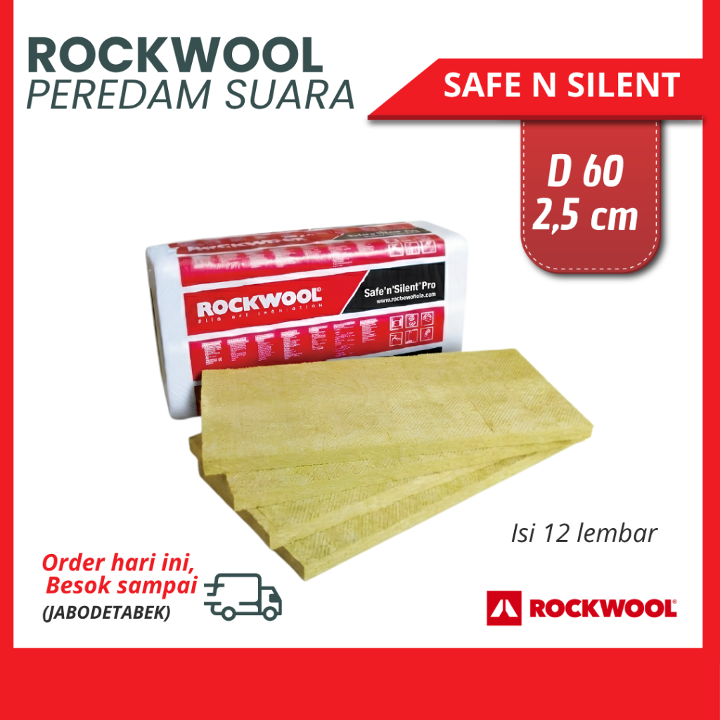 Peredam Suara Rockwool D60 2,5cm - Busa Peredam Ruangan