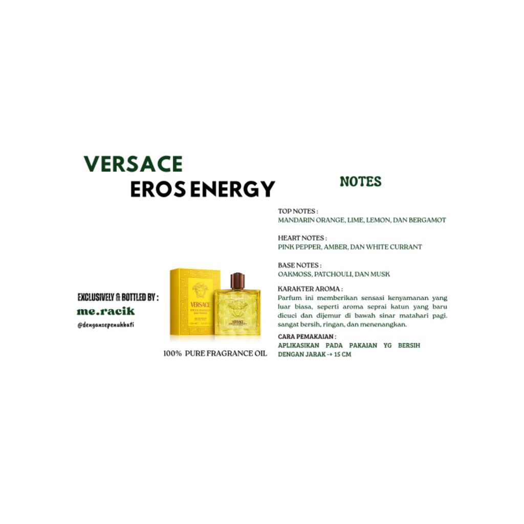 VERSACE EROS ENERGY | Parfum Refill Pria Wanita Murah