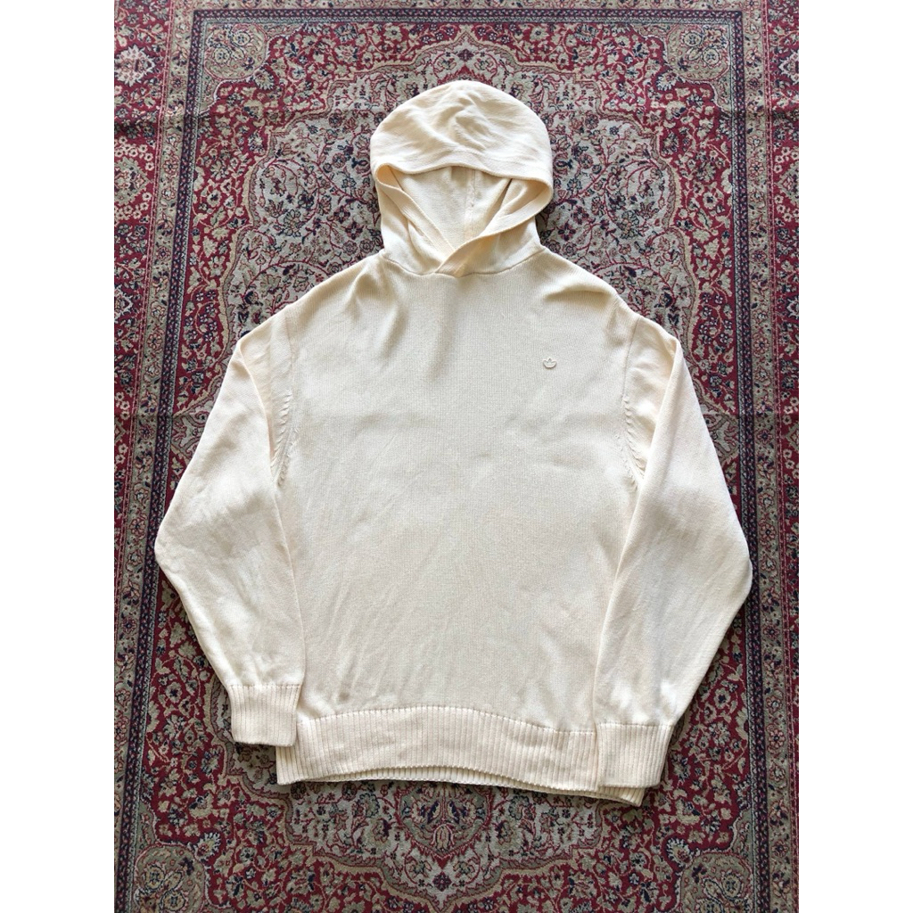 Adidas premium essentials knit hoodie jacket Vintage Adidas trefoil i756