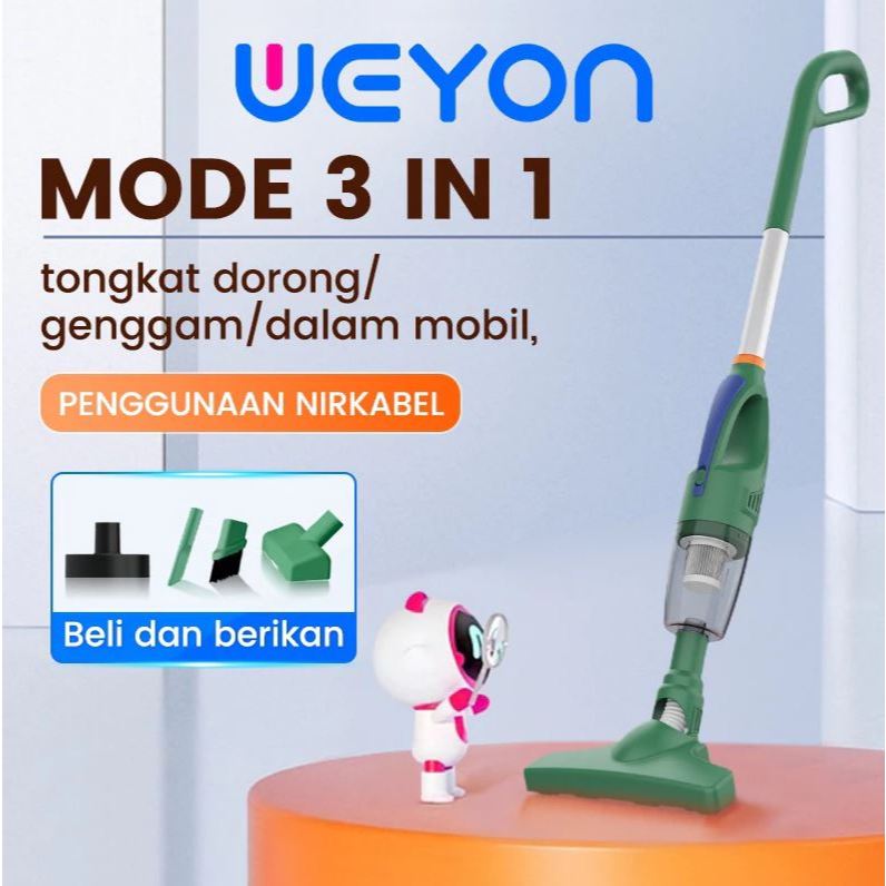 Weyon X57 Vacuum Cleaner Wireless Penyedot debu 3-in-1 yang kuat penyedot debu multifungsi dan multi