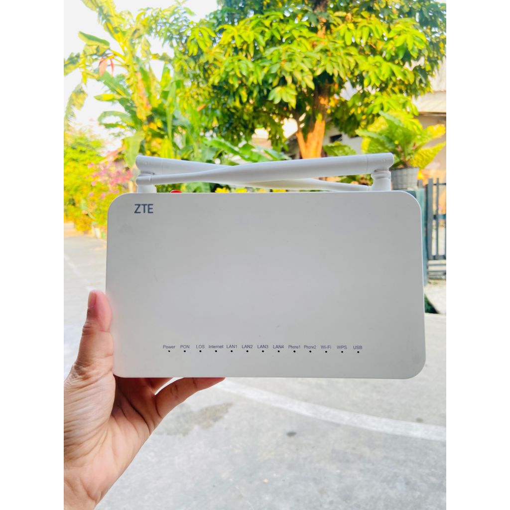 ROUTER ONT ZTE ZXHN F690 DAN ADPTOR 12V GARANSI