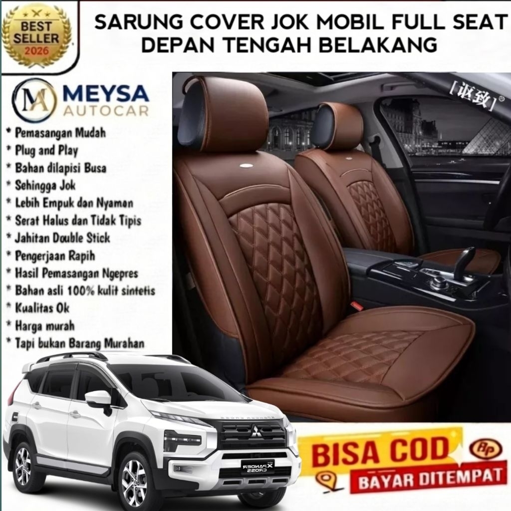 sarung cover jok mobil xpander cross full set semua baris jok