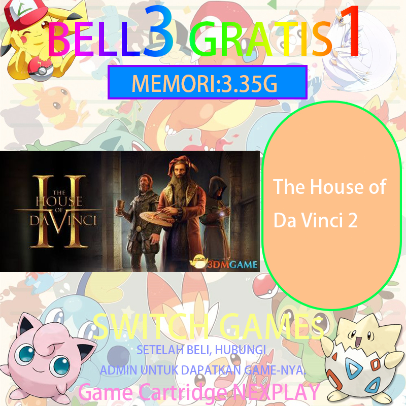 The House of Da Vinci 2 Nintendo Switch Beli 3 Gratis 1 Kaset virtual