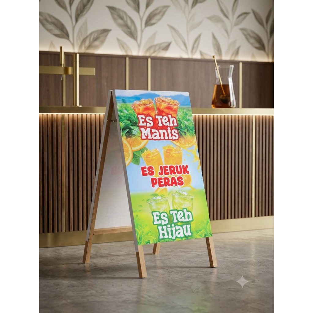 BANNER KAYU/STANDING BANNER KAYU