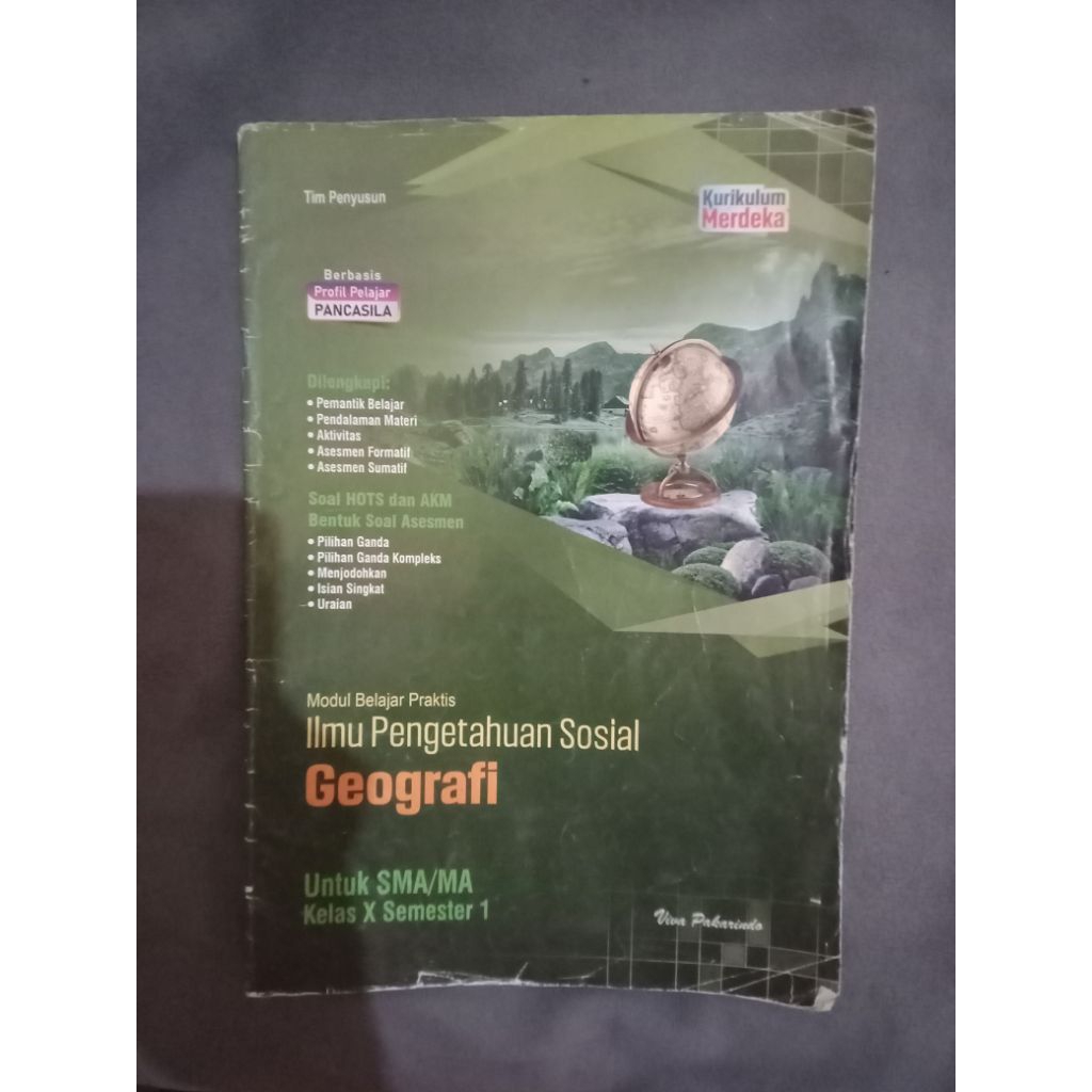 [PRELOVED] LKS Geografi SMA Kelas 10 Semester 1 Kurikulum Merdeka Buku Pendamping Siswa Murah