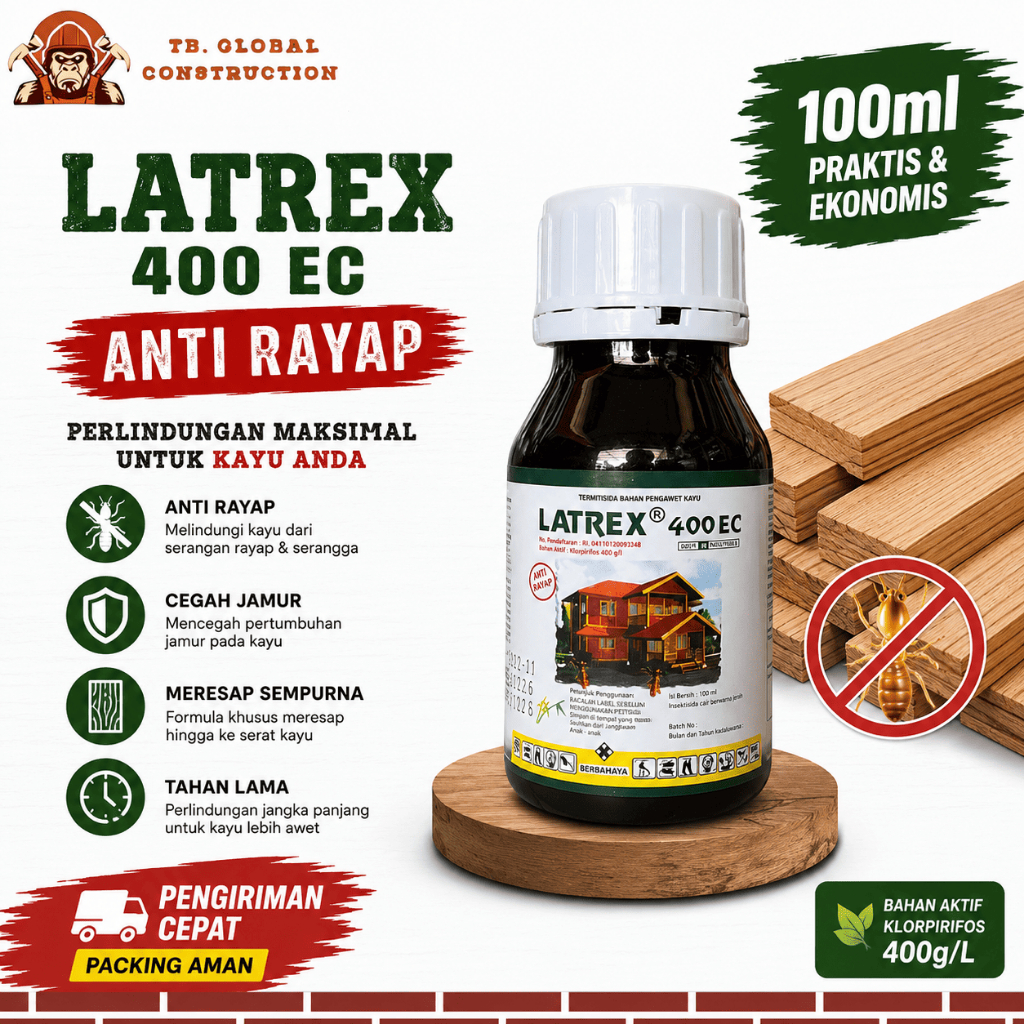 Cairan Pembasmi Rayap Latrex 100ml Latrex 400EC Anti Rayap Latrex 100ml