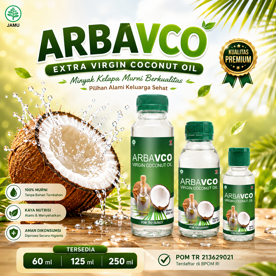 ArbaVCO Virgin Coconut Oil VCO Minyak Kelapa Murni BPOM