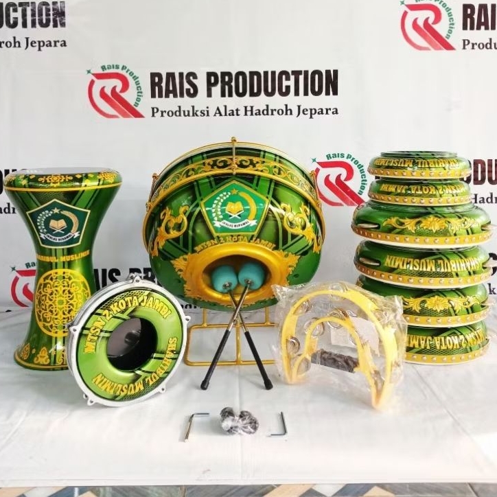 (COD) Alat hadroh 1 set/Hadroh jepara lengkap/Alat Hadroh Fullset/Rebana 1 set/bass horeg/1 set Alat