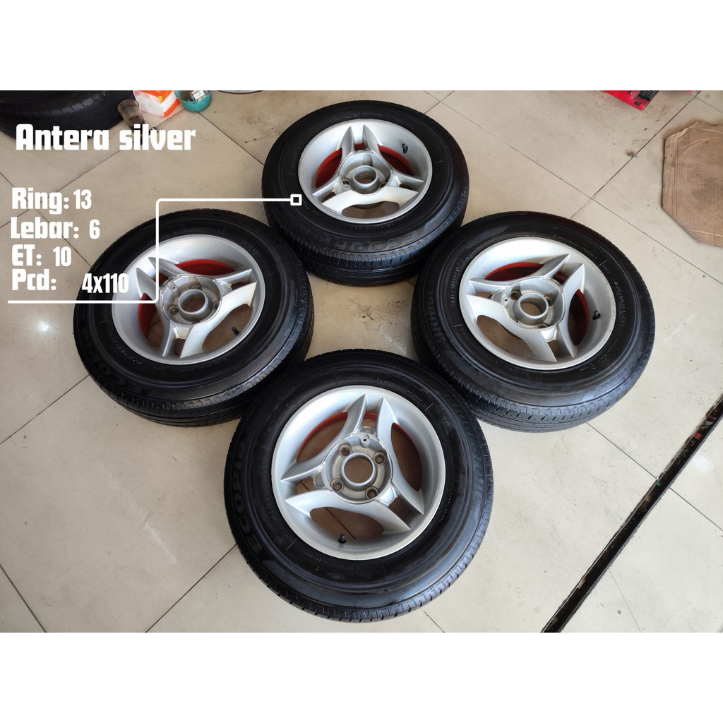 velg ring 13 pcd 4x110 antera harga velg saja tanpa ban