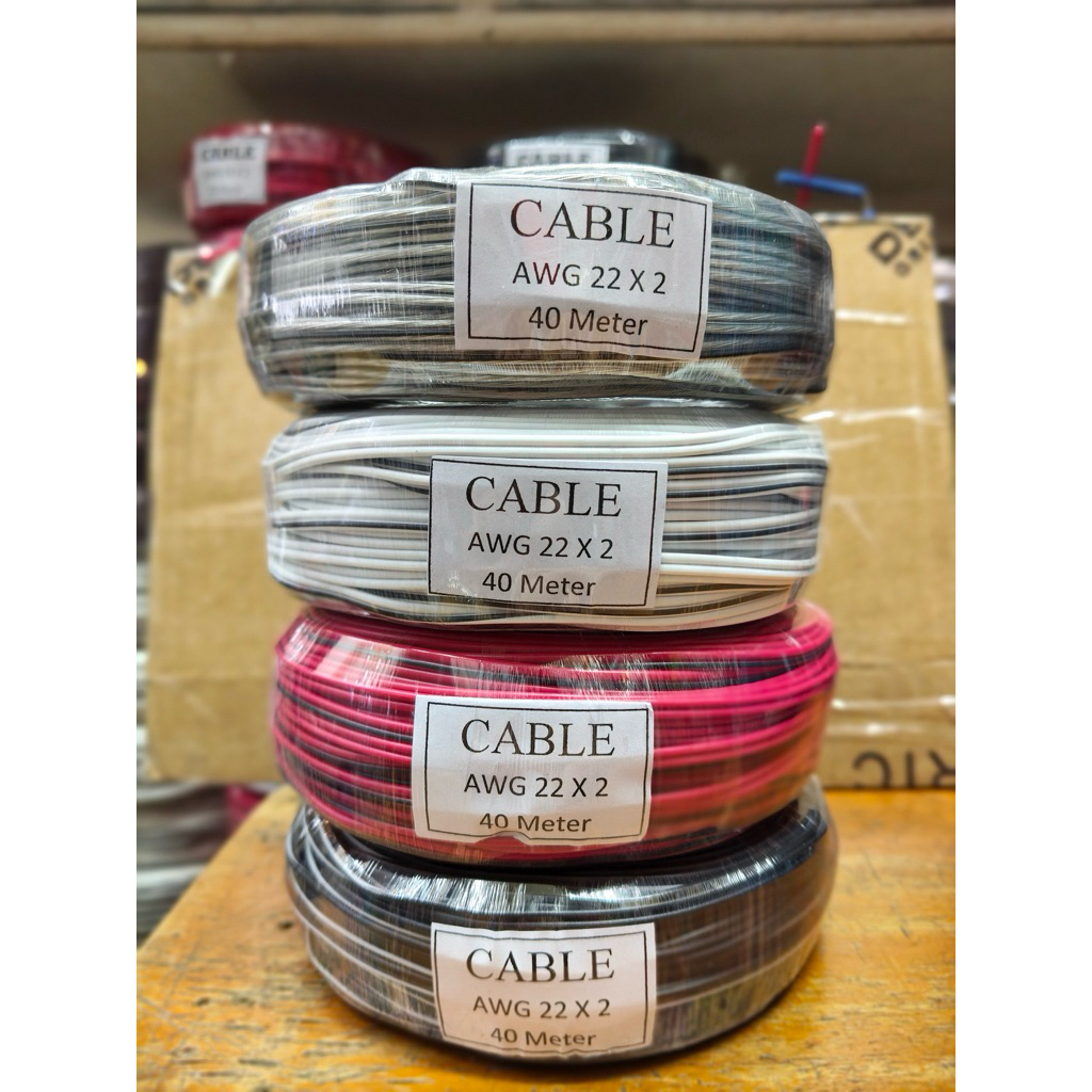 kabel awg 22x2 40meter cableton awg22x2 cable awg 22 x 2