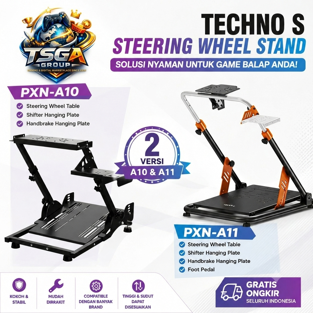 Racing Simulator Steering Wheel Stand PXn A10 A11 For All Series Semua Logitech Thrustmaster Moza Fa