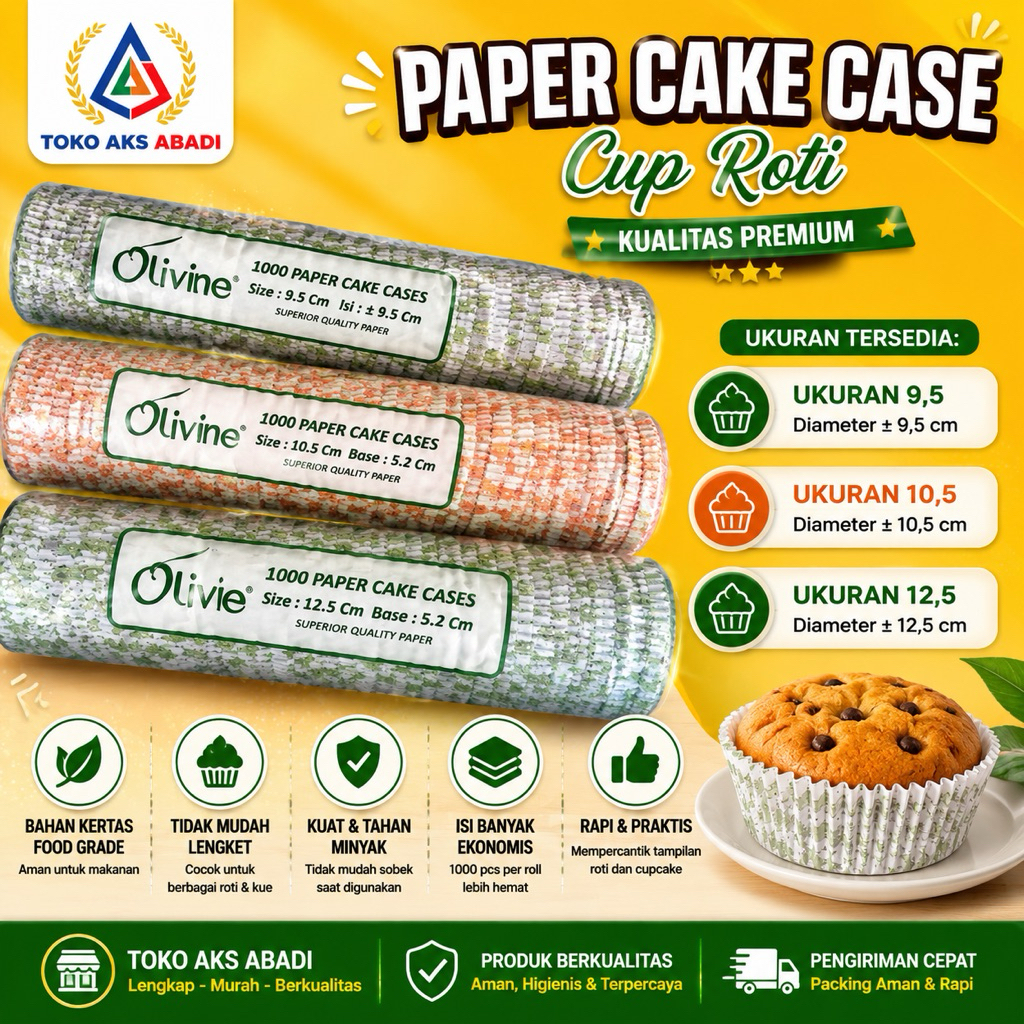 PAPER CAKE CASE / CUP ROTI /UK 9,5 ,/10,5 /12,5