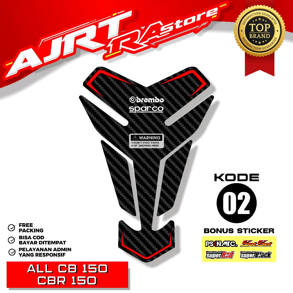 Stiker Tangki Tankpad Motor Universal Untuk Tangki Motor CB, MEGAPRO, CB VERZA, CB150R, CBR, JAPSTYL